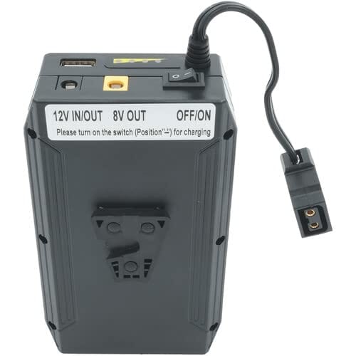 Indipro IndiPRO Tools Porta-Pak Battery with D-Tap Output & Charger (8V/12V) (V-Lock Adapter Mount)