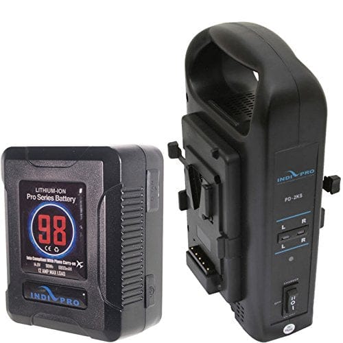 Indipro IndiPRO Tools Micro-Series 98Wh V-Mount Li-Ion Batt w Dual V-Mount Batt Charger Kit