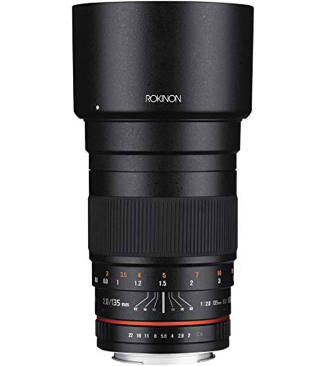 Rokinon 135mm F2.0 ED UMC Telephoto Lens for Canon EF – Full Frame Compatible, Ultra Multi-Coated, Manual Focus, Removable Lens Hood, Ideal for Portraits & Low-Light Photography