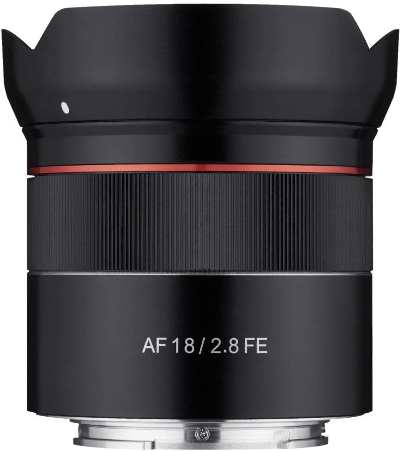 Samyang AF 18mm F2.8 Auto Focus Full Frame Wide Angle Lens for Sony E Mount – Compact, Ultra Lightweight, 58mm Filter Thread, High Resolution Optics, Quiet STM Autofocus