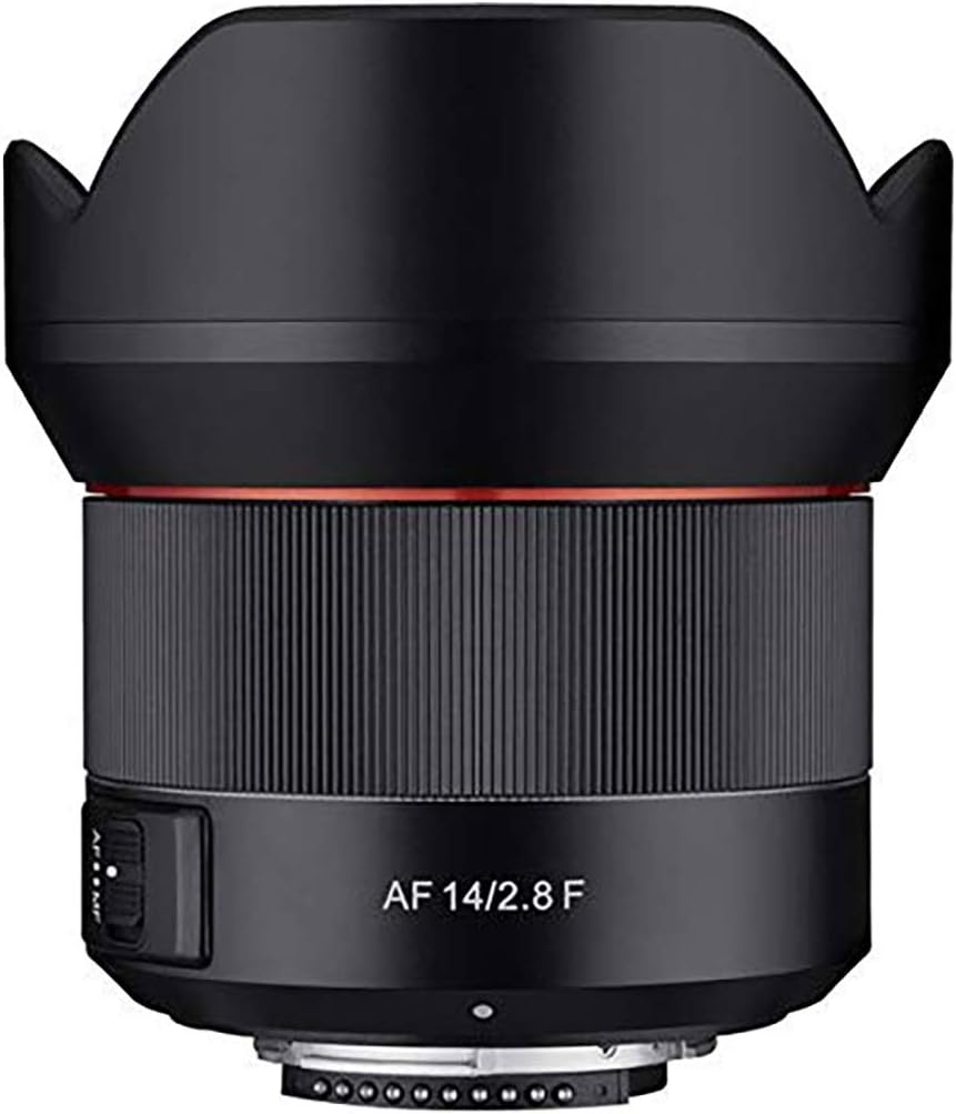 Samyang 14mm F2.8 Auto Focus Lens for Nikon F - Ultra-Wide Full Frame Prime, Weather-Sealed Build, Quiet AF Motor, UMC Coating, Built-in Hood, Lightweight