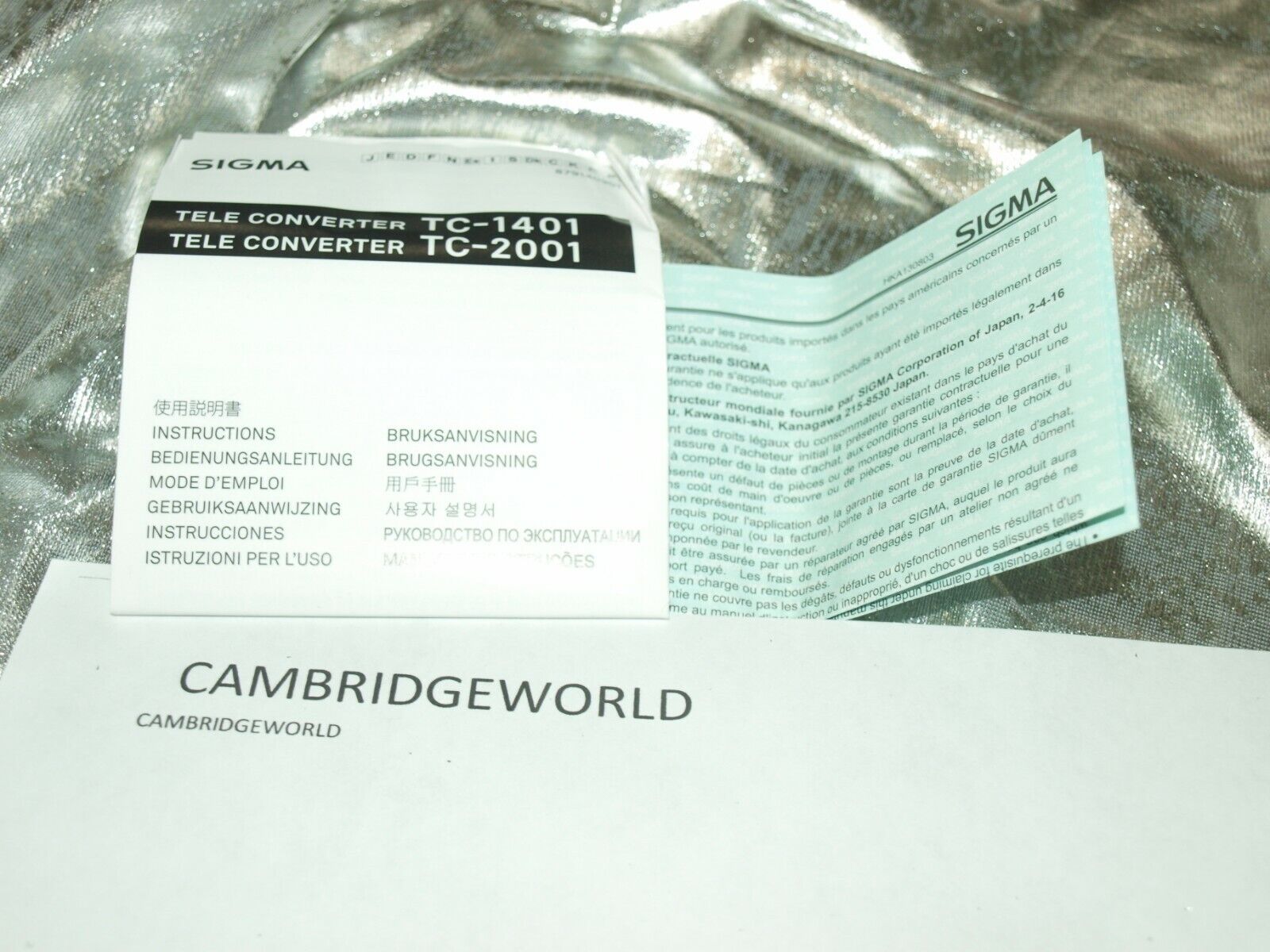 Cambridge World Inc