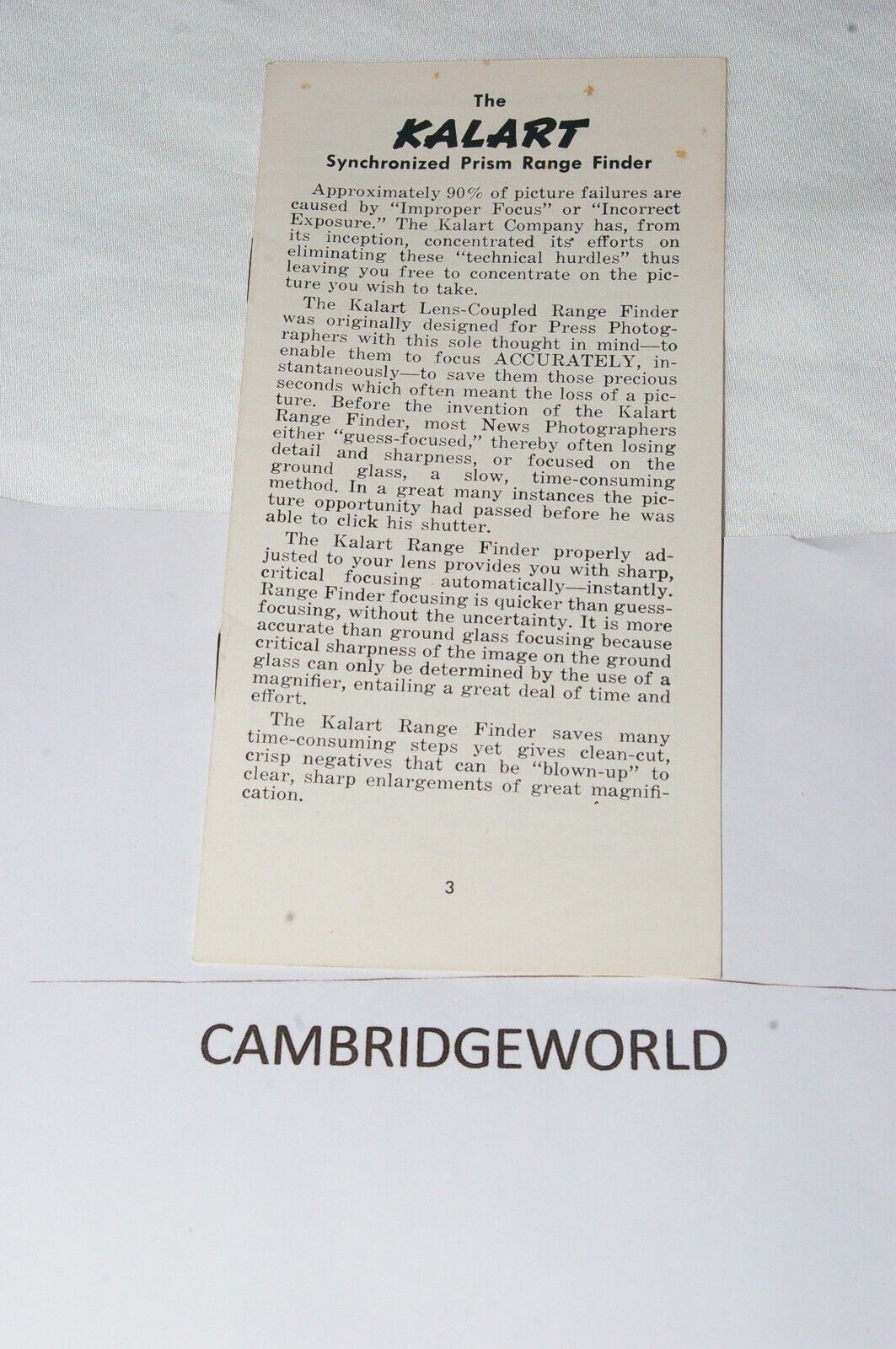 Cambridge World Inc