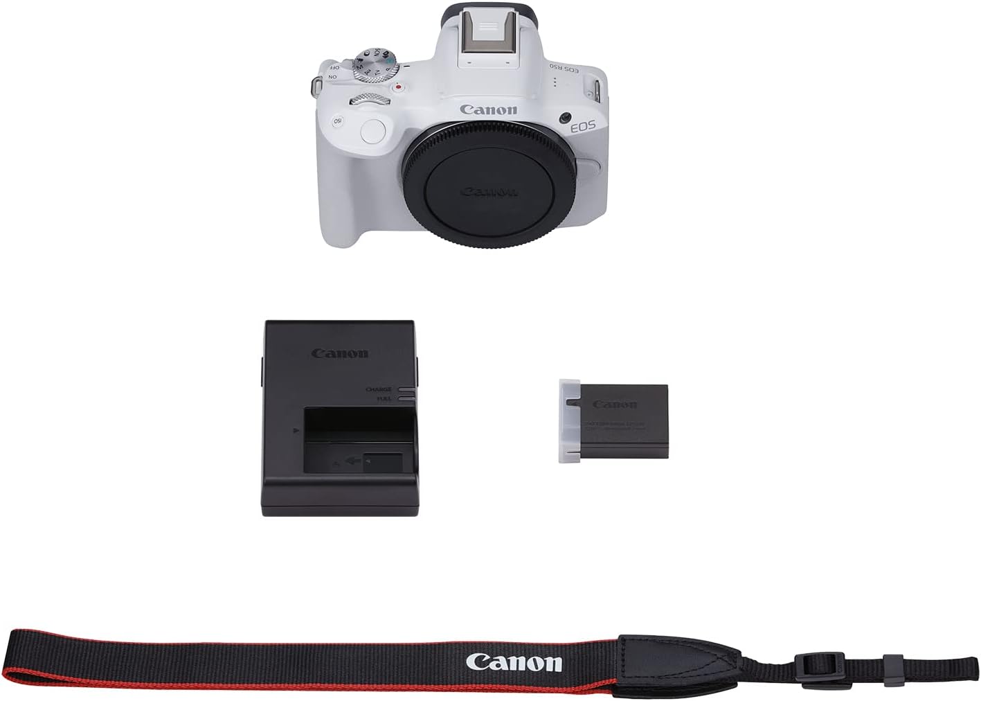 Canon EOS R50 Mirrorless Vlogging Camera (Body Only/White), RF Mount, 24.2 MP, 4K Video, DIGIC X Image Processor, Subject Detection & Tracking, Compact, Smartphone Connection, Content Creator