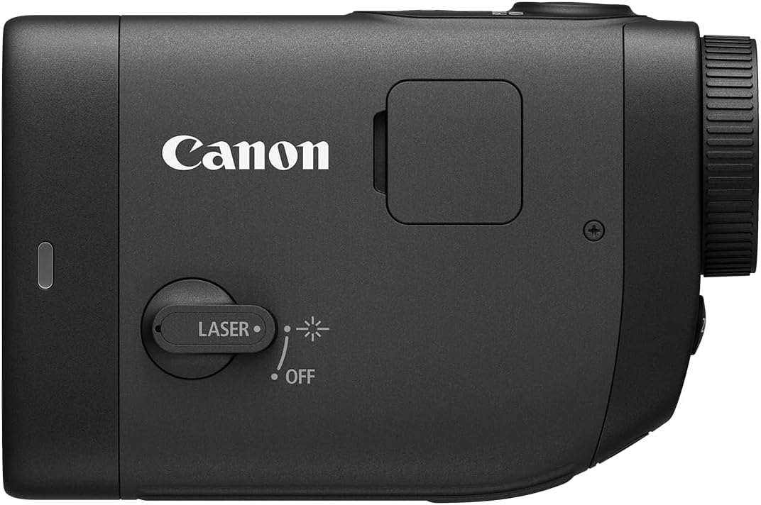 Canon PowerShot Golf Digital Laser Rangefinder, Digital Zoom, Magnify 6X to 12x, Built-in Slope Correction, Photo and Video Camera Capabilities, IPX4 Equivalent Water Resistant, Black