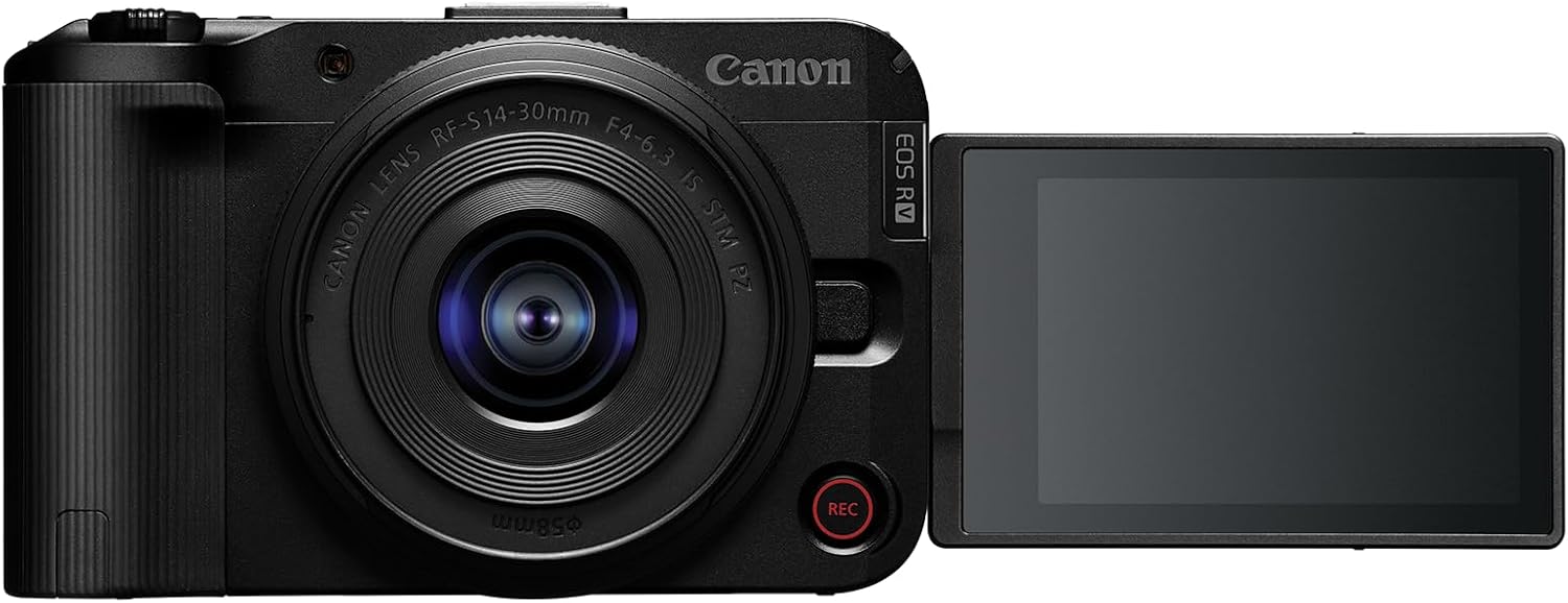 Canon EOS R50 V with RF-S14-30mm F4-6.3 is STM PTZ Lens, APS-C Mirrorless Interchangeable Lens Hybrid Camera, Ultra-Wide Angle Zoom Lens, Vertical Video, Vlogging, Live-Streaming, Content Creation