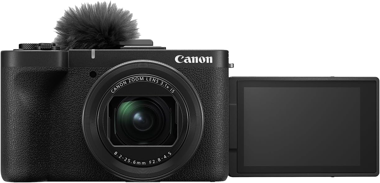 Canon PowerShot V1, Hybrid Camera, Built-in Ultra-Wide-Angle Zoom Lens, 4K Video, Vlogging, Live Streaming, Content Creation, Compact Design