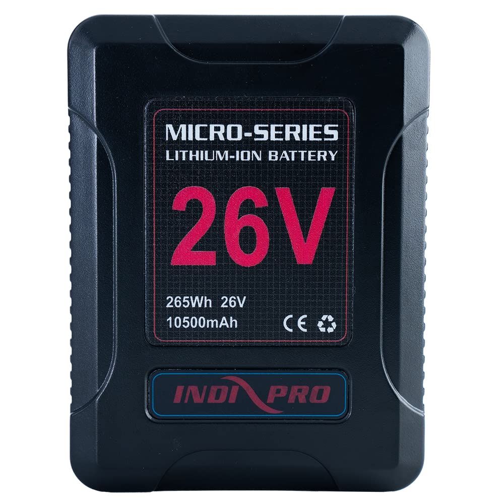IndiPRO Micro-Series 26V 260Wh 4-Battery Kit with Quad Charger (V-Mount)