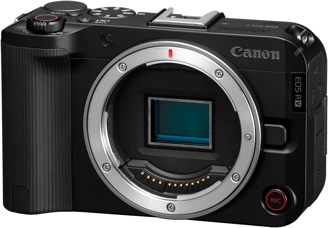 Canon EOS R50 V (Body Only), APS-C Mirrorless Interchangeable Lens Hybrid Camera, Vertical Video, Vlogging, Live-Streaming, Content Creation