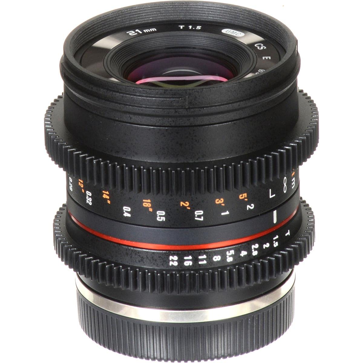 Rokinon CV21M-E 21mm T1.5 Compact High Speed Wide Angle Cine Lens for Sony E-Mount, Black