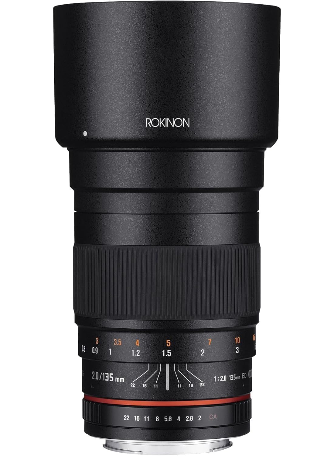 Rokinon 135mm F2.0 ED UMC Telephoto Lens for Canon EF – Full Frame Compatible, Ultra Multi-Coated, Manual Focus, Removable Lens Hood, Ideal for Portraits & Low-Light Photography