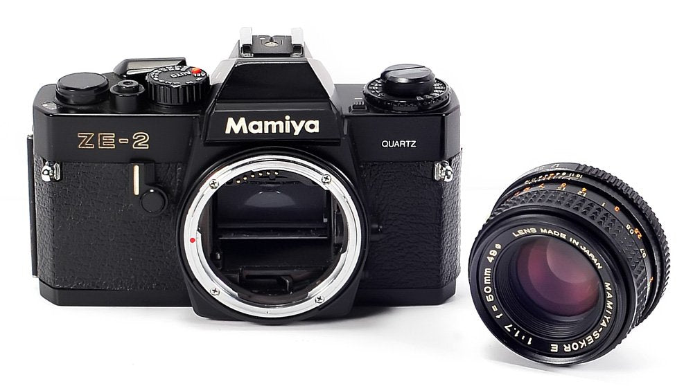 Mamiya ZE-2 Quartz 35mm SLR Film Camera with Mamiya SEKOR-E