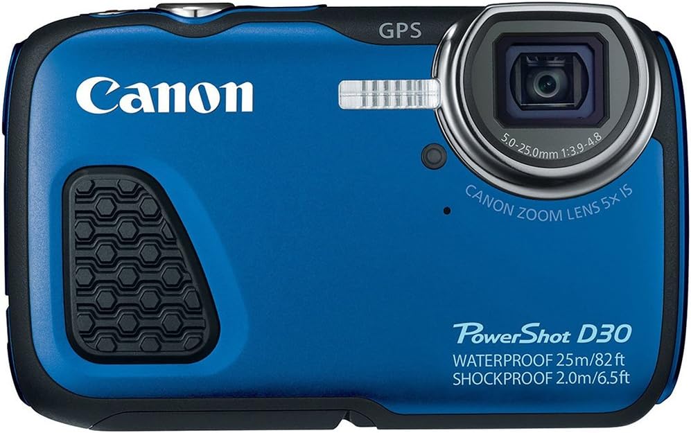 Canon PowerShot D30 Waterproof Digital Camera, Blue
