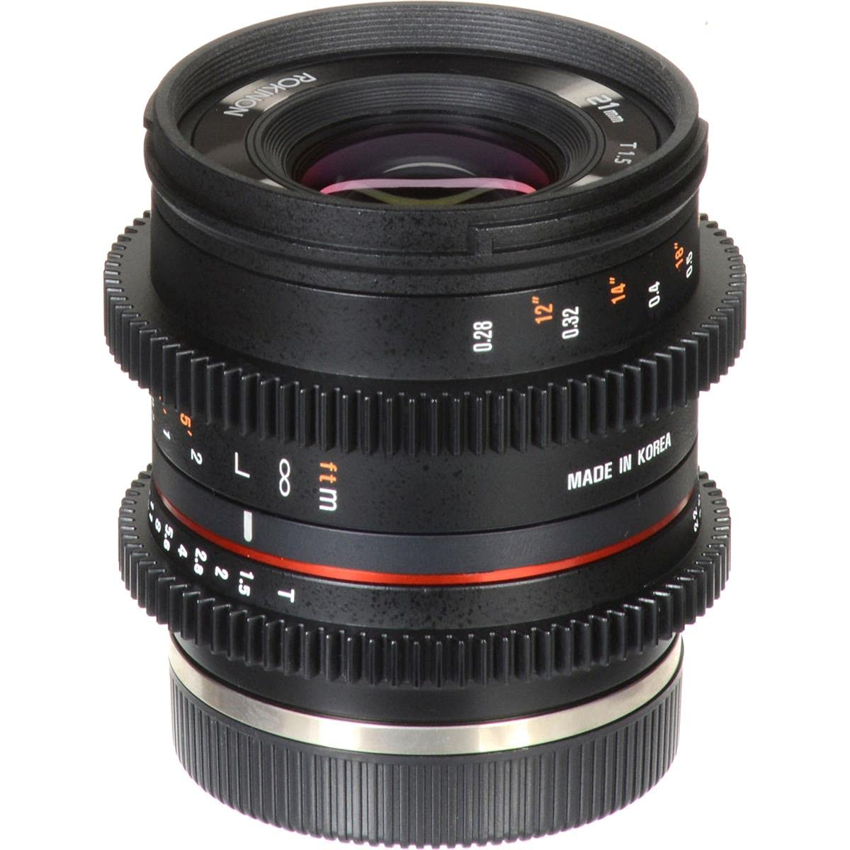 Rokinon CV21M-E 21mm T1.5 Compact High Speed Wide Angle Cine Lens for Sony E-Mount, Black