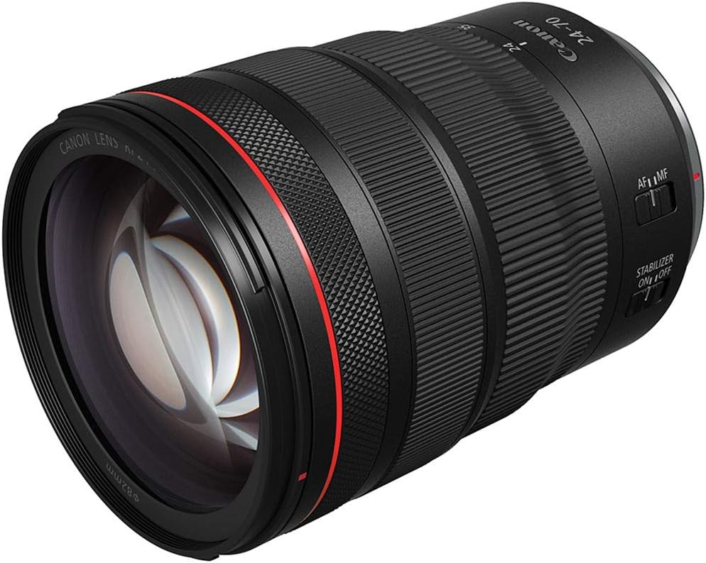 Canon RF24-70mm F2.8 L is USM Lens, Standard Zoom Lens, Compatible with EOS R Series Mirrorless Cameras, Black