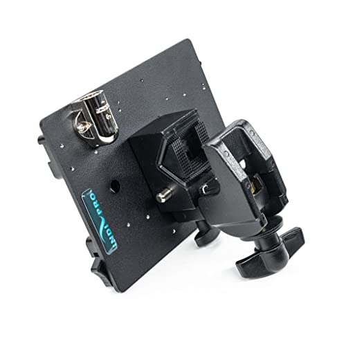 Indipro IndiPRO 14.8V Dual Gold Mount Adapter Plates w/ 3-Pin XLR Connector to Locking Clamp