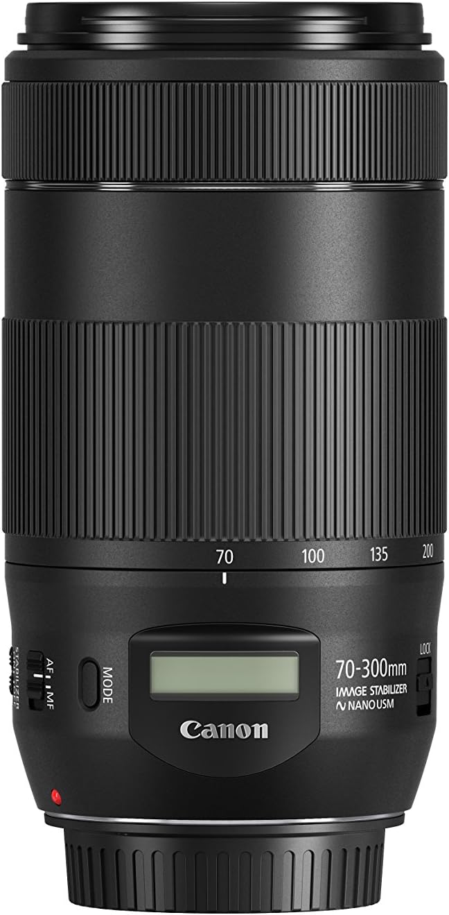 Canon Cameras US EF 70-300 is II USM 70-300mm f/4-5.6 Fixed Zoom Camera Lens, Black (0571C005)