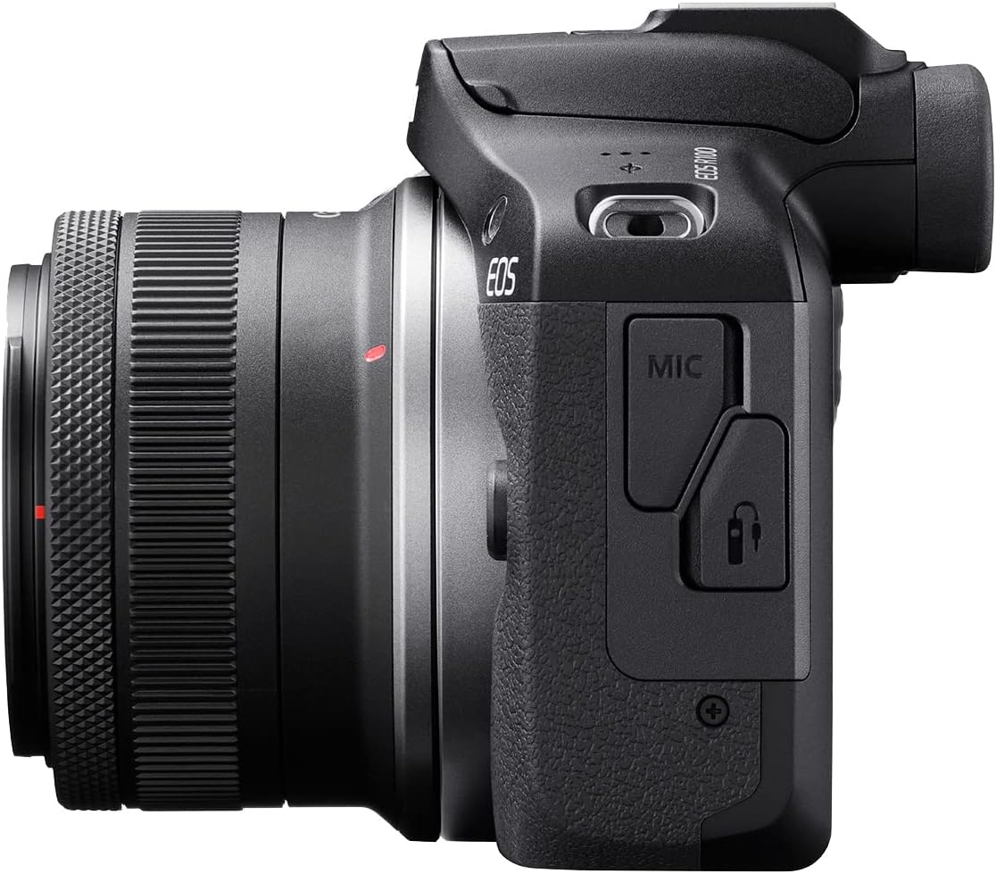 Canon EOS R100 Mirrorless Camera RF-S18-45mm F4.5-6.3 is STM & RF-S55-210mm F5-7.1 is STM Lens Kit, 24.1 Megapixel CMOS (APS-C) Sensor, 4K Video, RF Mount, Black
