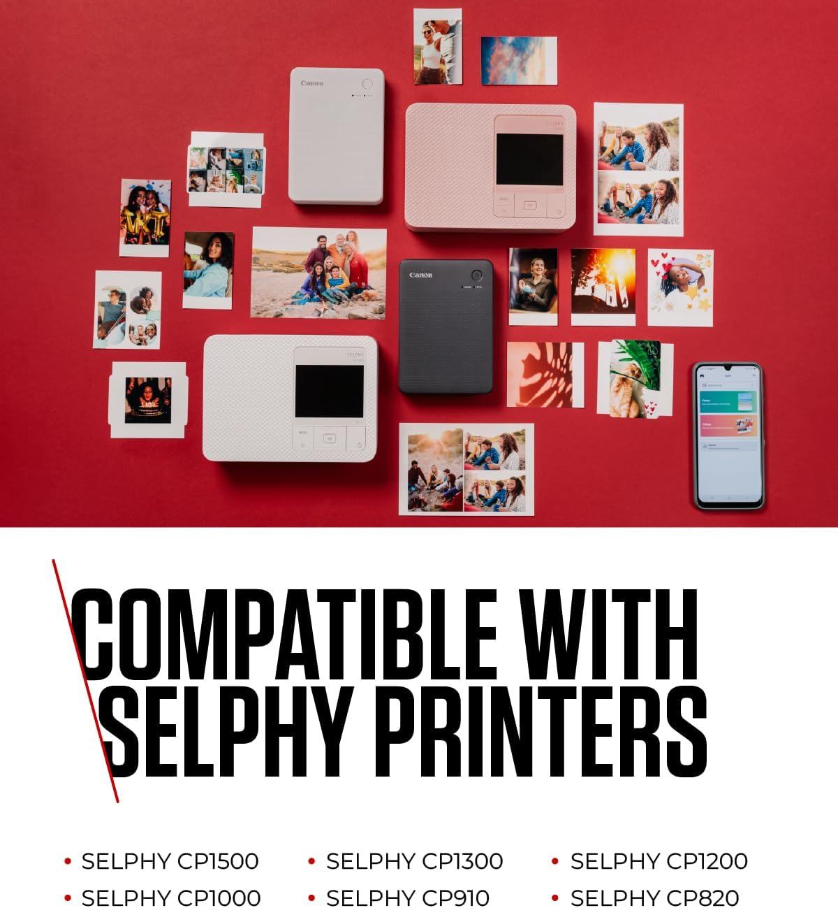 Canon SELPHY RP-108 Ink + Paper Multipack - Genuine Printer Ink Cartridges 2 Pack (2 x Cartridges) & 108 Sheets (100 x 148mm)