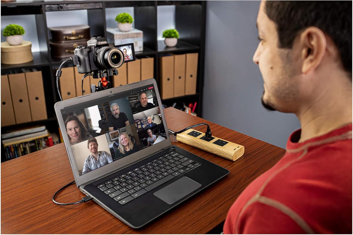 Canon EOS Webcam Accessory Starter Kit, for Select EOS M Series Cameras, Power Adapter CA-PS700, DC Coupler DR-E12, USB Cable IFC-600PCU, High-Performance Live Streaming, Teaching & Content Creators