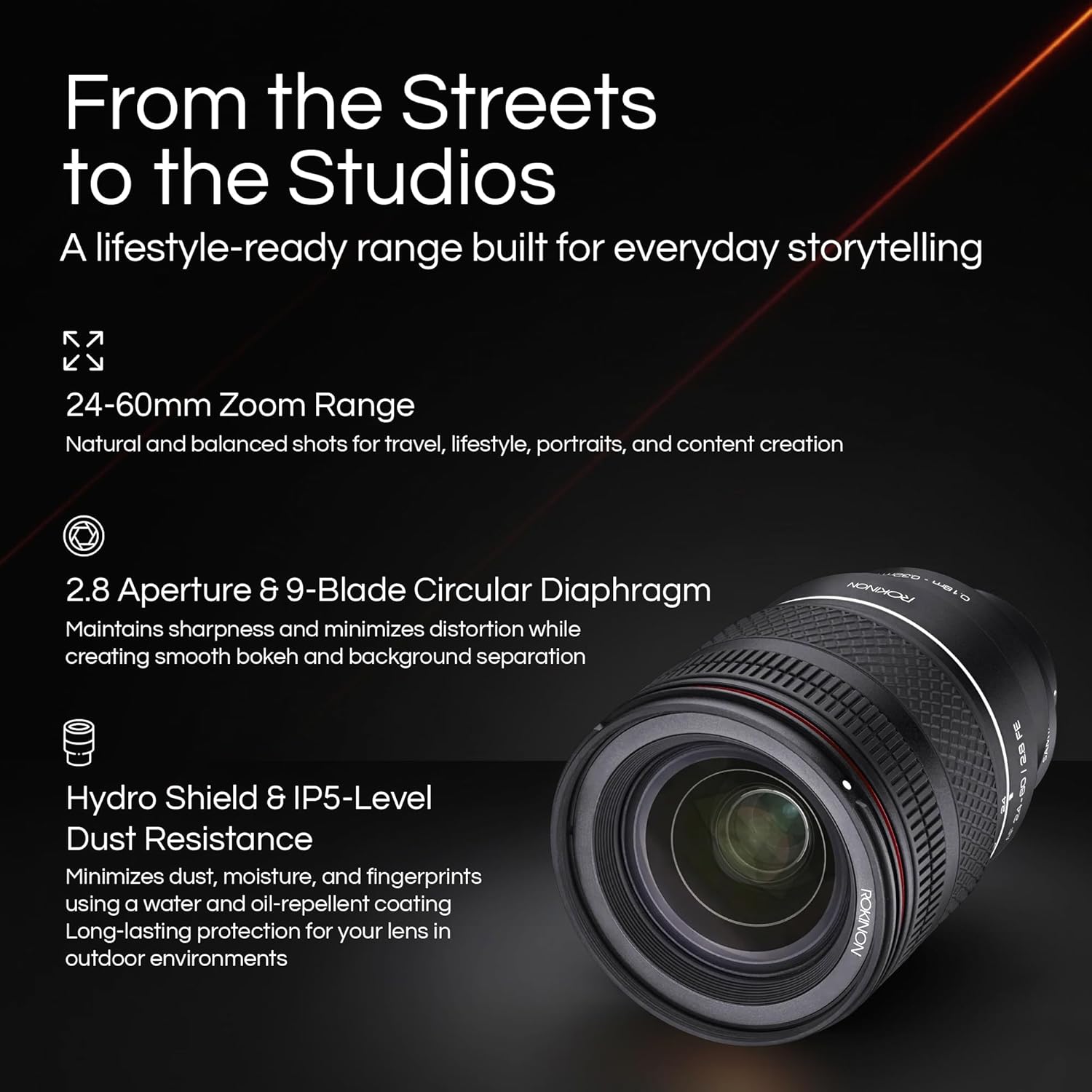 Rokinon 24-60mm F2.8 Zoom Lens for Sony FE Mount