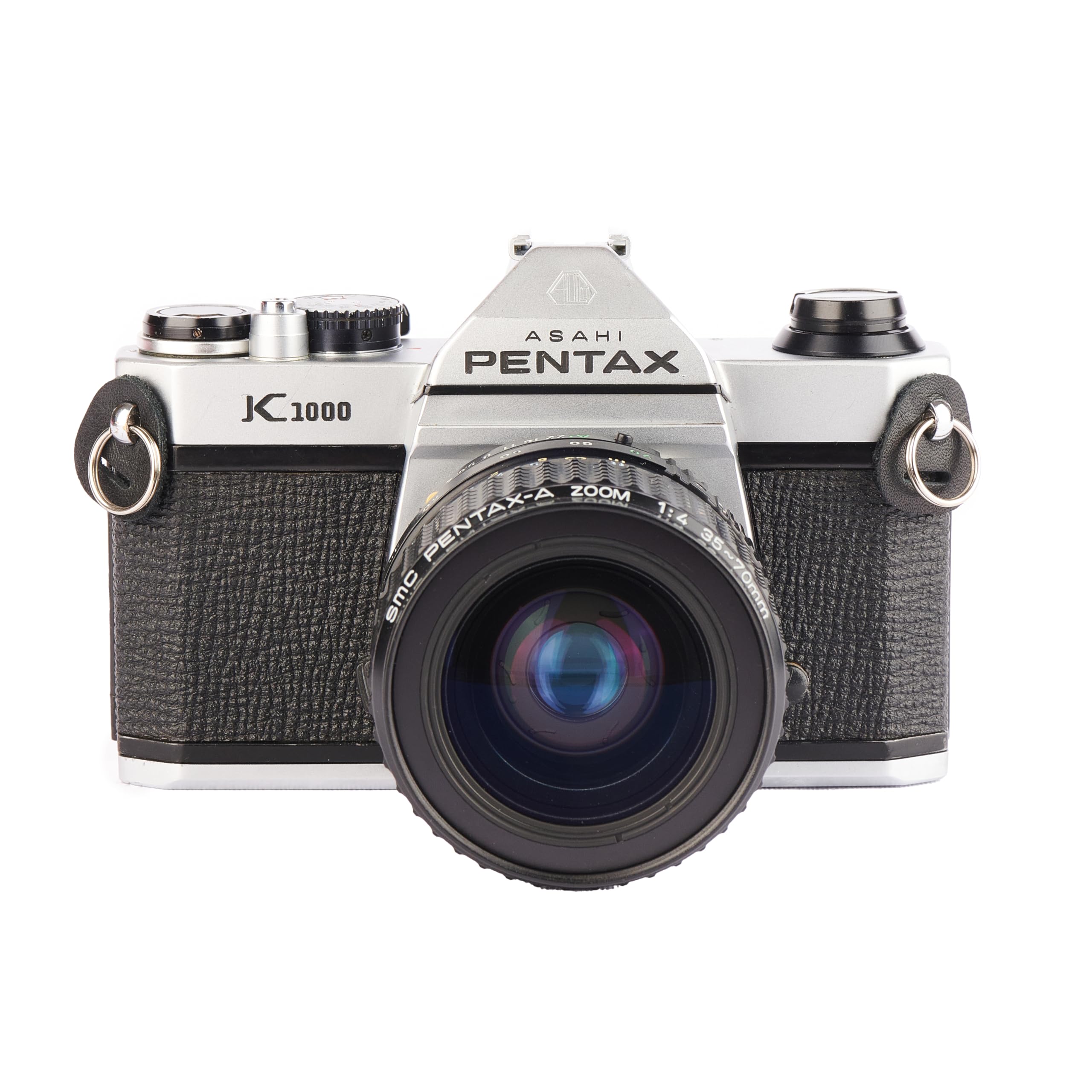 USED Pentax K1000 35mm SLR Camera with 50mm f/2 SMC Lens (Chrome) (Used)
