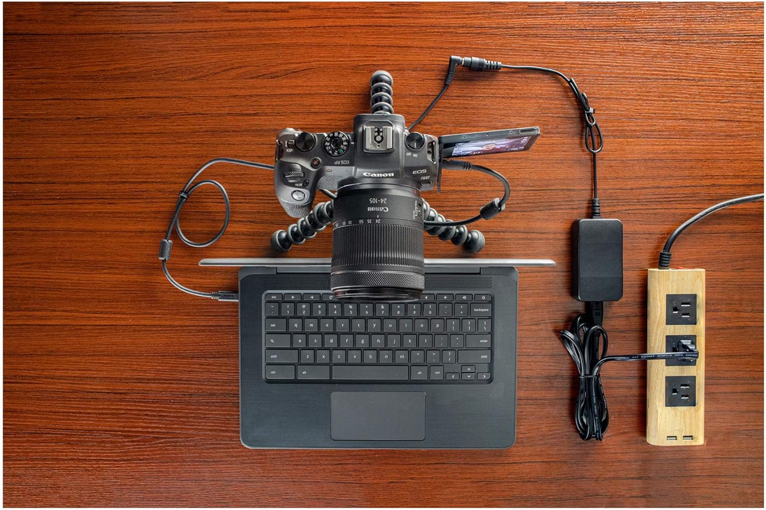 Canon EOS Webcam Accessory Starter Kit, for Select EOS R Series Digital Cameras, AC Adapter AC-E6N, DC Coupler DR-E18, Interface Cable IFC-100U, for Live Streaming, Teaching, & Content Creators