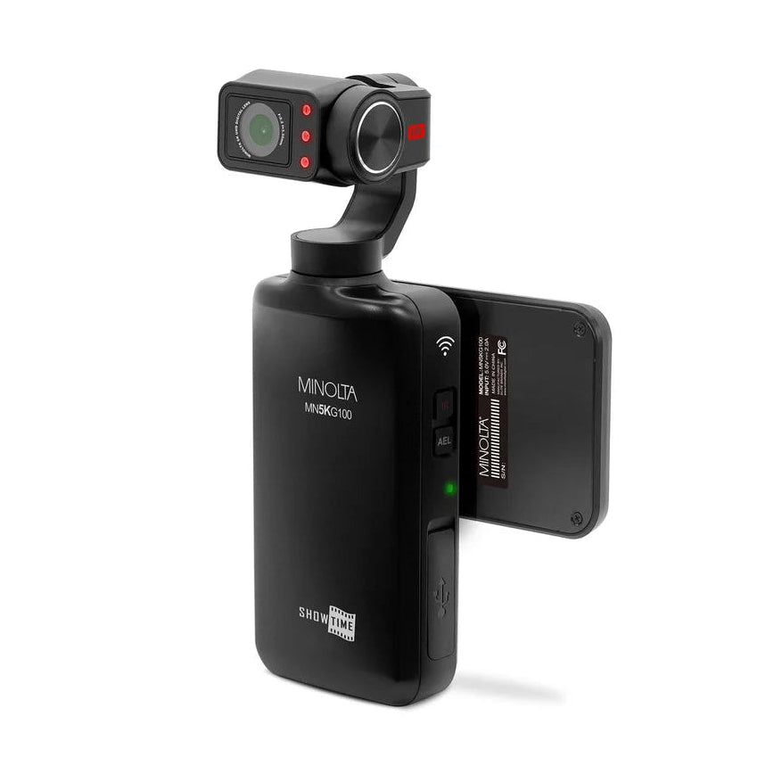 Minolta MN5KG100 5K Ultra HD / 48 MP 3-Axis Motorized Gimbal Showtime Camcorder