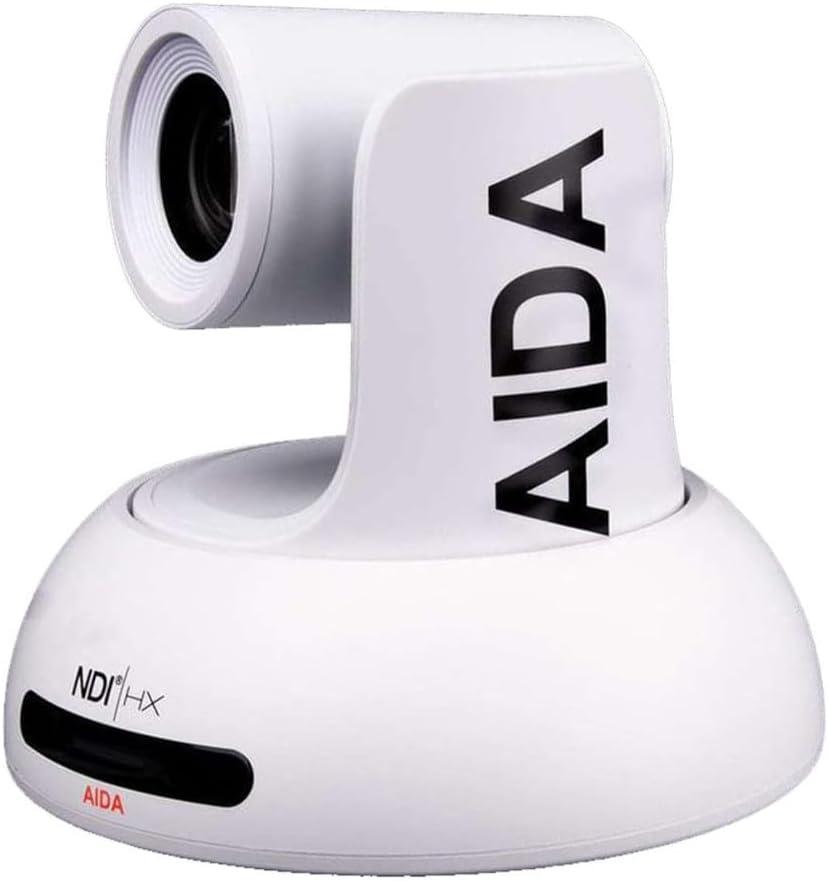 Aida Imaging AIDA PTZ-NDI-X18 Full HD NDI|HX Indoor/Outdoor Broadcast and Conference 18x PTZ Camera, White