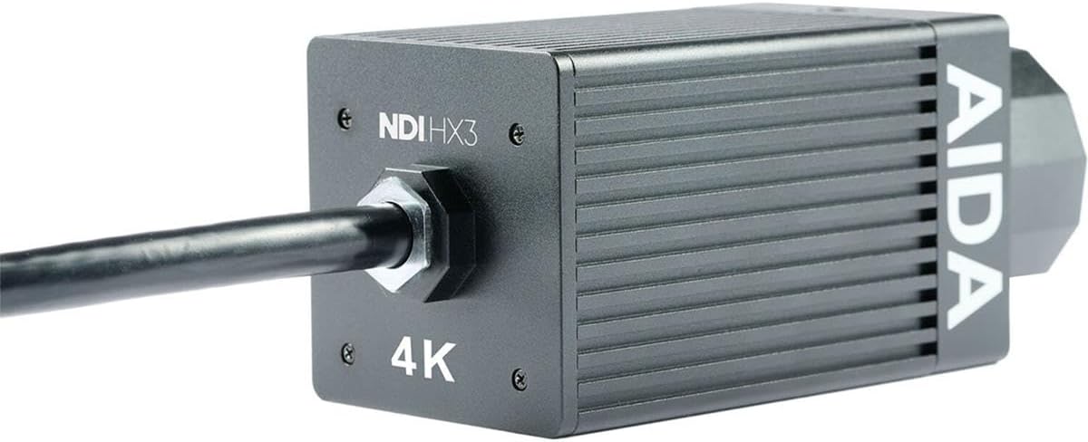 Aida Imaging AIDA UHD-NDI3-IP67 4K UHD NDI|HX3 IP67 Weatherproof POV Camera with 5mm 12MP Lens, Black