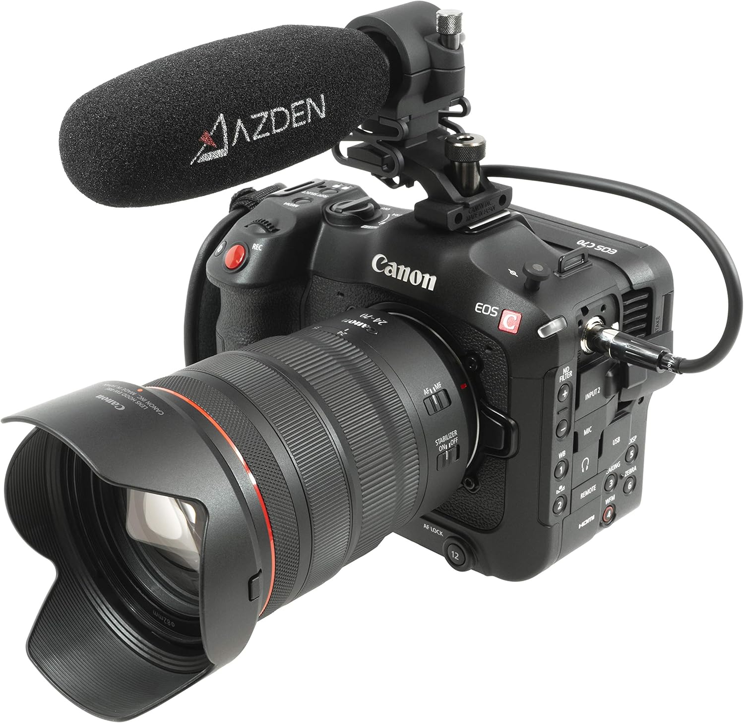Aida Imaging Microphone AZDEN SGM-250MX Professional Compact Cine Shotgun Microphone with Mini XLR Output