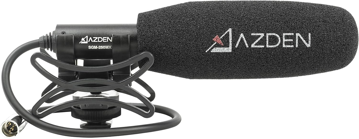 Aida Imaging Microphone AZDEN SGM-250MX Professional Compact Cine Shotgun Microphone with Mini XLR Output