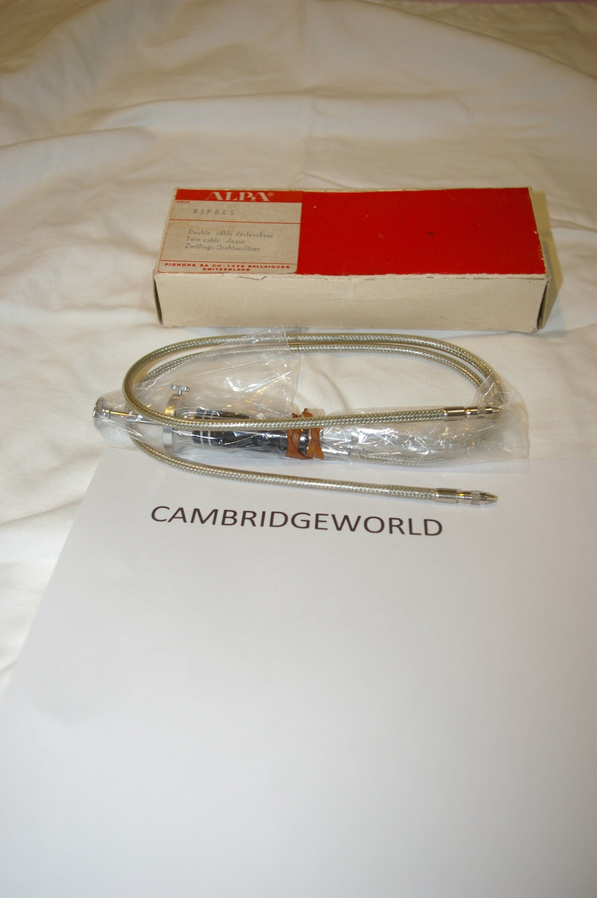 Alpa NEW old stock genuine Alpa reflex double cable release in box