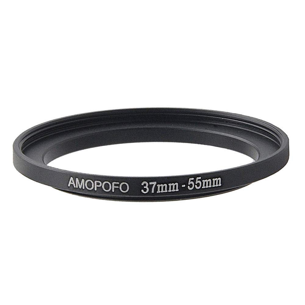 Amopofo 37mm to 55mm Step Up Ring Filter Adapter for UV,ND,CPL,Metal Step Up Ring Adapter 37 to 55mm Metal Step Up Ring Adapter
