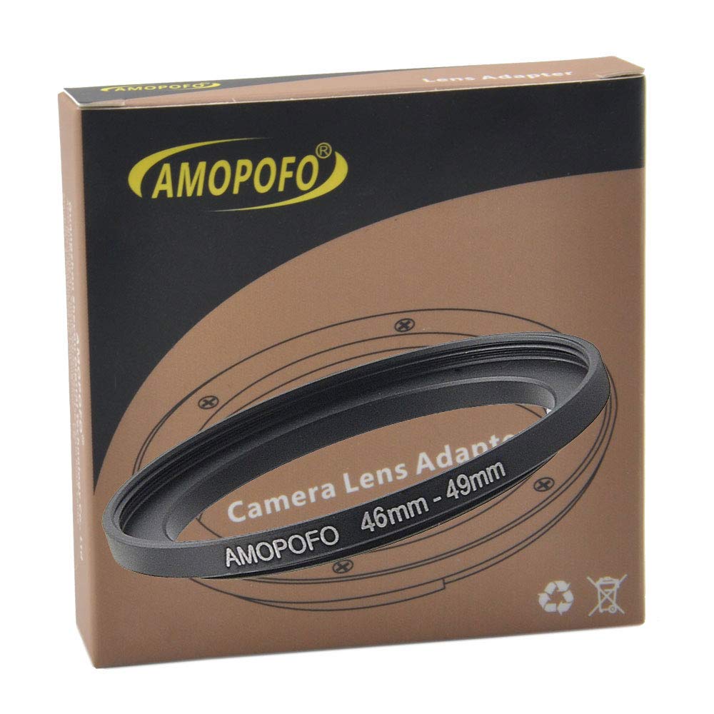 Amopofo 46 to 49mm /46mm to 49mm Step Up Ring Filter Adapter for 49mm UV,ND,CPL,Metal Step Up Ring