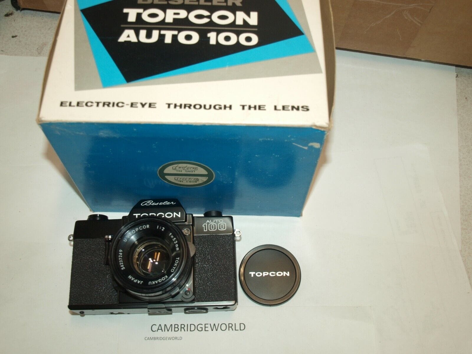 Beseler Cameras & Photo:Camera Manuals & Guides BESELER TOPCON AUTO 100 BLACK MODEL NEW with 53mm F2.0 AUTO TOPCOR LENS