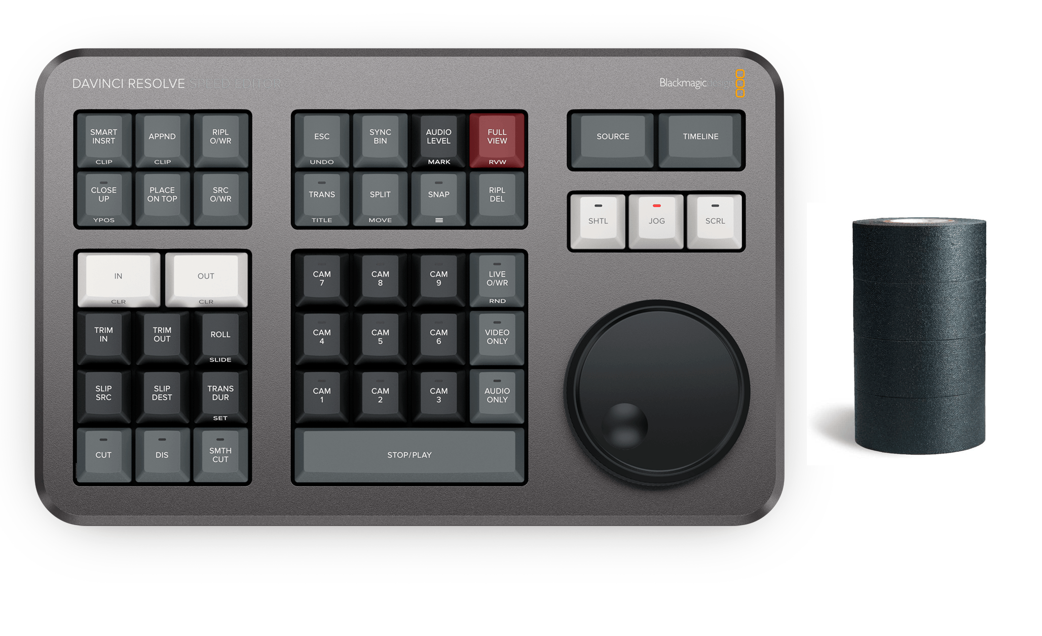 Blackmagic Design Blackmagic Design DaVinci Resolve Speed Editor with Black Gaffers Tape