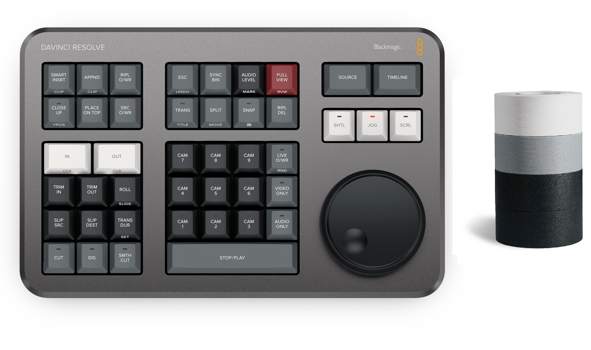 Blackmagic Design Blackmagic Design DaVinci Resolve Speed Editor with Classic Gaffers Tape