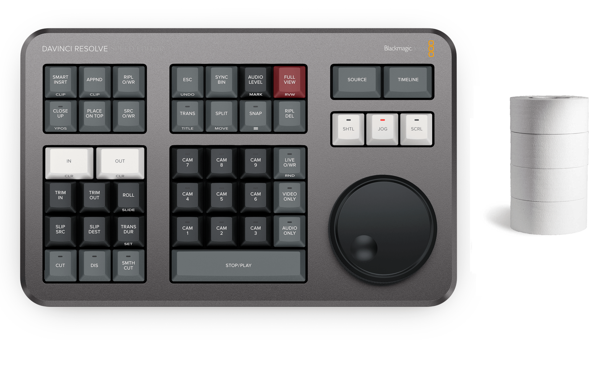 Blackmagic Design Blackmagic Design DaVinci Resolve Speed Editor with White Gaffers Tape