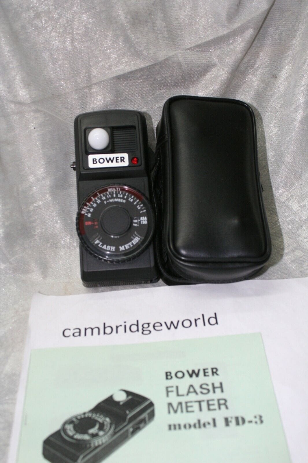 Bower Cameras & Photo:Lighting & Studio:Light Meters FLASH LIGHT EXPOSURE METER MADE in JAPAN by BOWER  NEW with CASE and STRAP