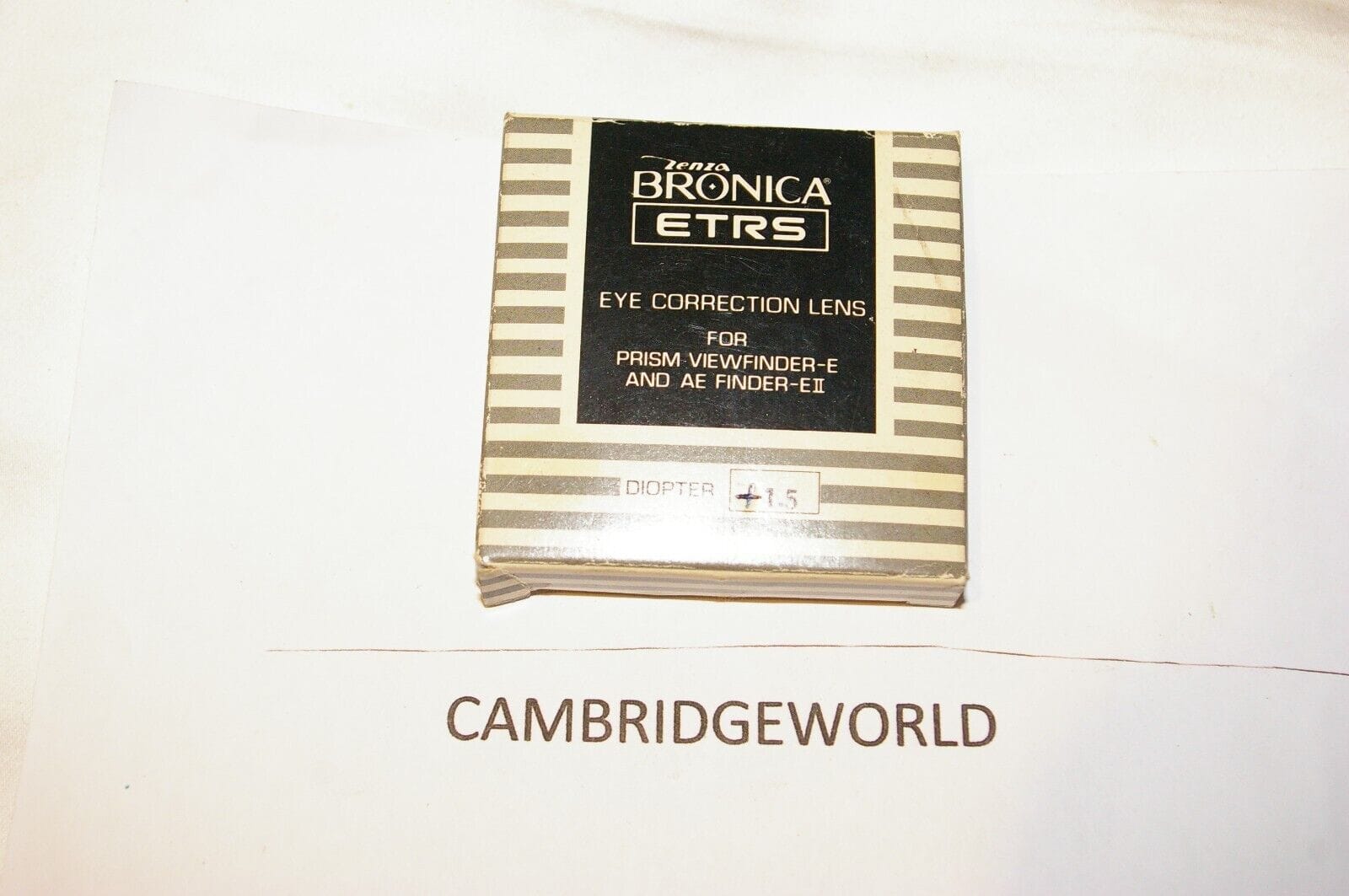 Bronica Cameras & Photo:Lenses & Filters:Filters NEW OLD STOCK Zenza Bronica ETR EYE CORRECTION LENS +1.5 f/ PRISM in FACTORY BOX