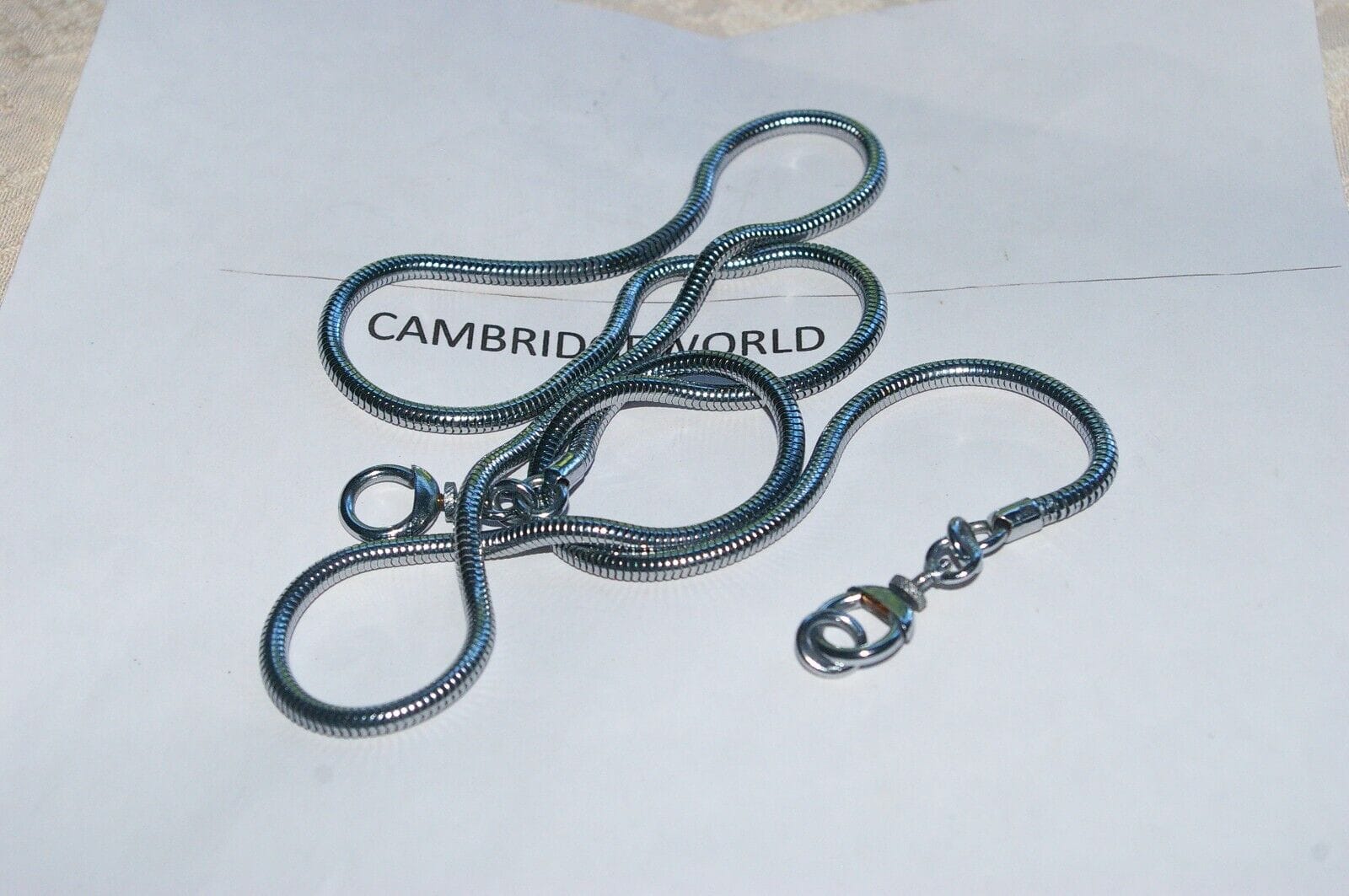 Cambron Cameras & Photo:Camera, Drone & Photo Accessories:Straps & Hand Grips SNAKE CHAIN CAMERA SHOULDER NECK STRAP NEW OLD STOCK 36" with SAFETY LOCKS
