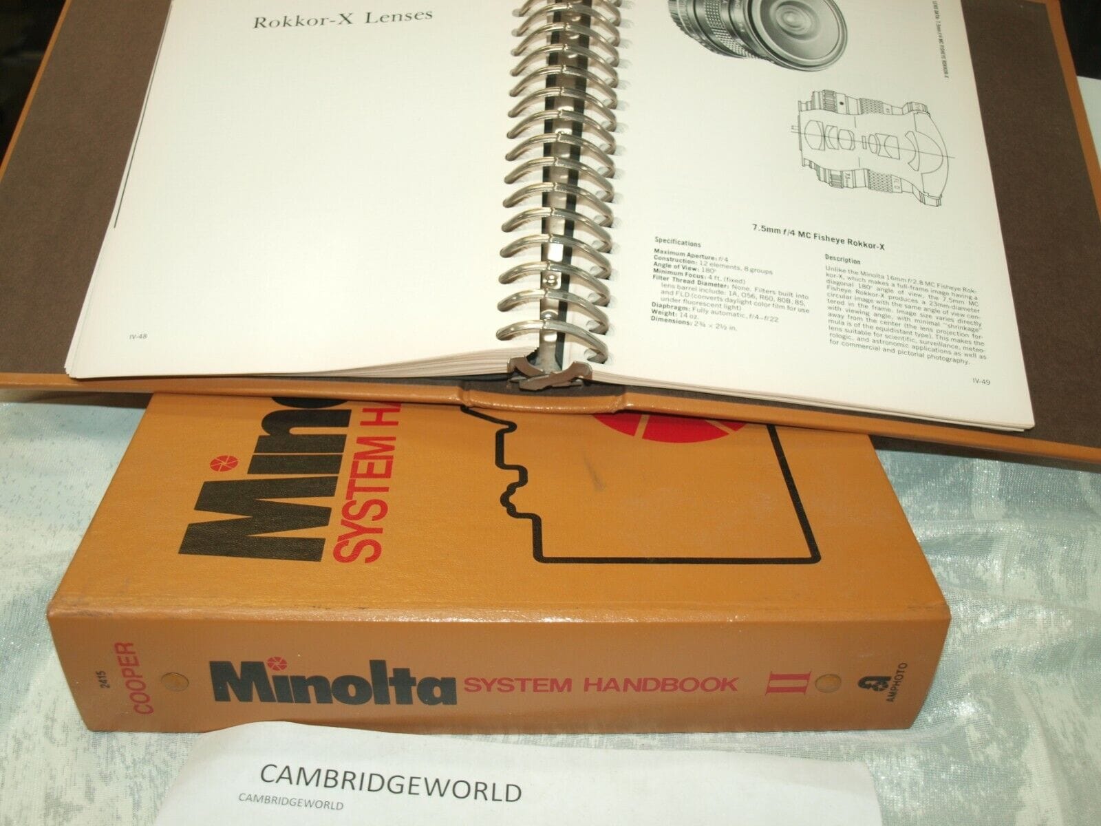 Canon Cameras & Photo:Camera Manuals & Guides MINOLTA CAMERA HARD COVER 2 VOLUME NEW SYSTEM HANDBOOK by JOSEPH D.COOPER