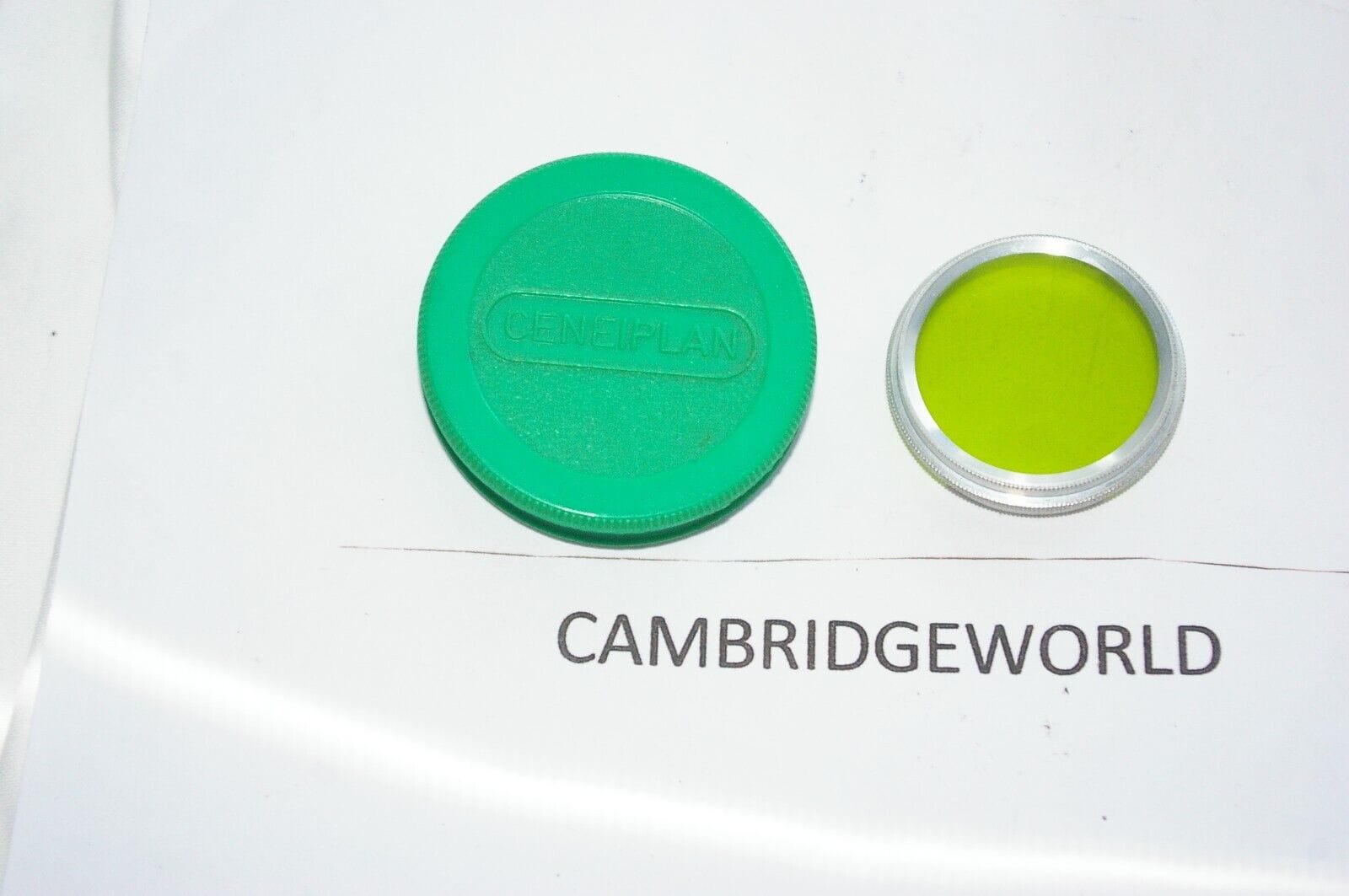 Canon Cameras & Photo:Lenses & Filters:Filters NEW CENEIPLAN Brand 32mm SLIP on YELLOW GREEN CHROME  RING Filter with BOX