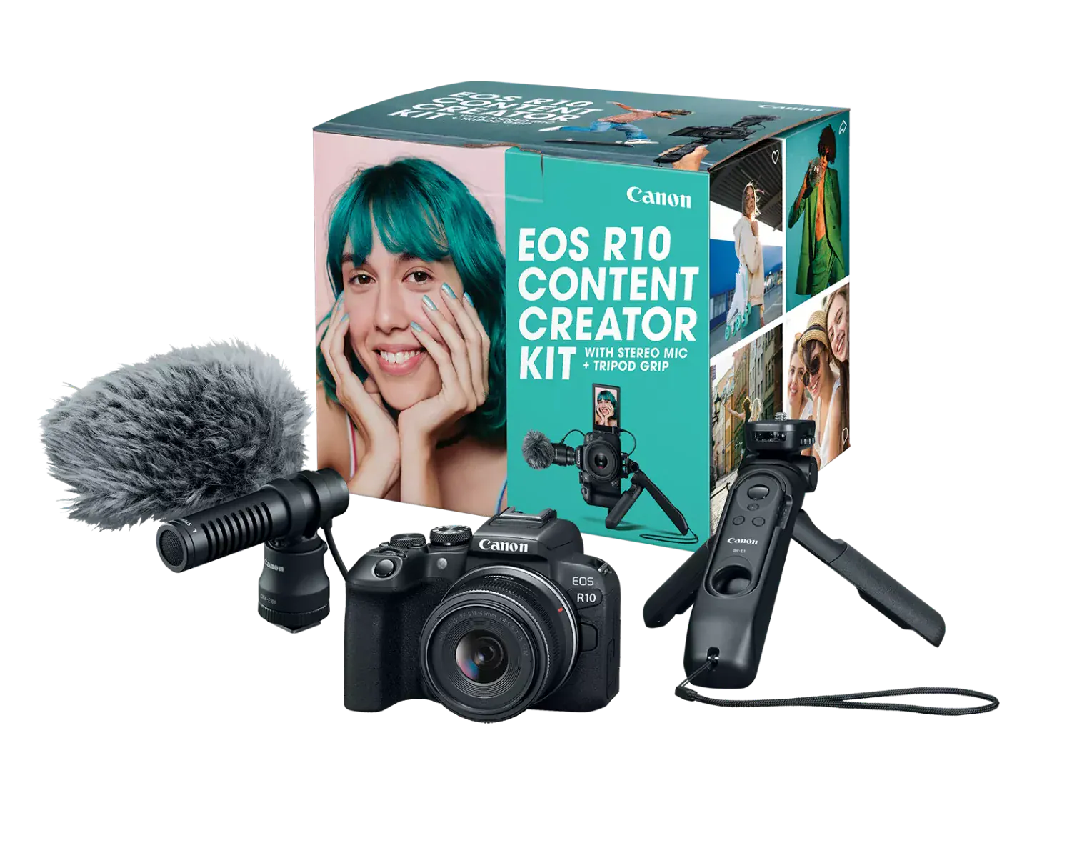 Canon Cameras & Photo:Lenses & Filters:Lenses Canon EOS R10 Mirrorless Camera with RF-S 18-45mm f/4.5-6.3 IS STM Content Creator Kit