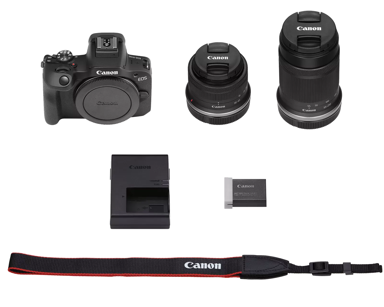Canon Cameras & Photo:Lenses & Filters:Lenses Canon EOS R100 RF-S18-45mm F4.5-6.3 IS STM & RF-S55-210mm F5-7.1 IS STM Lens Kit