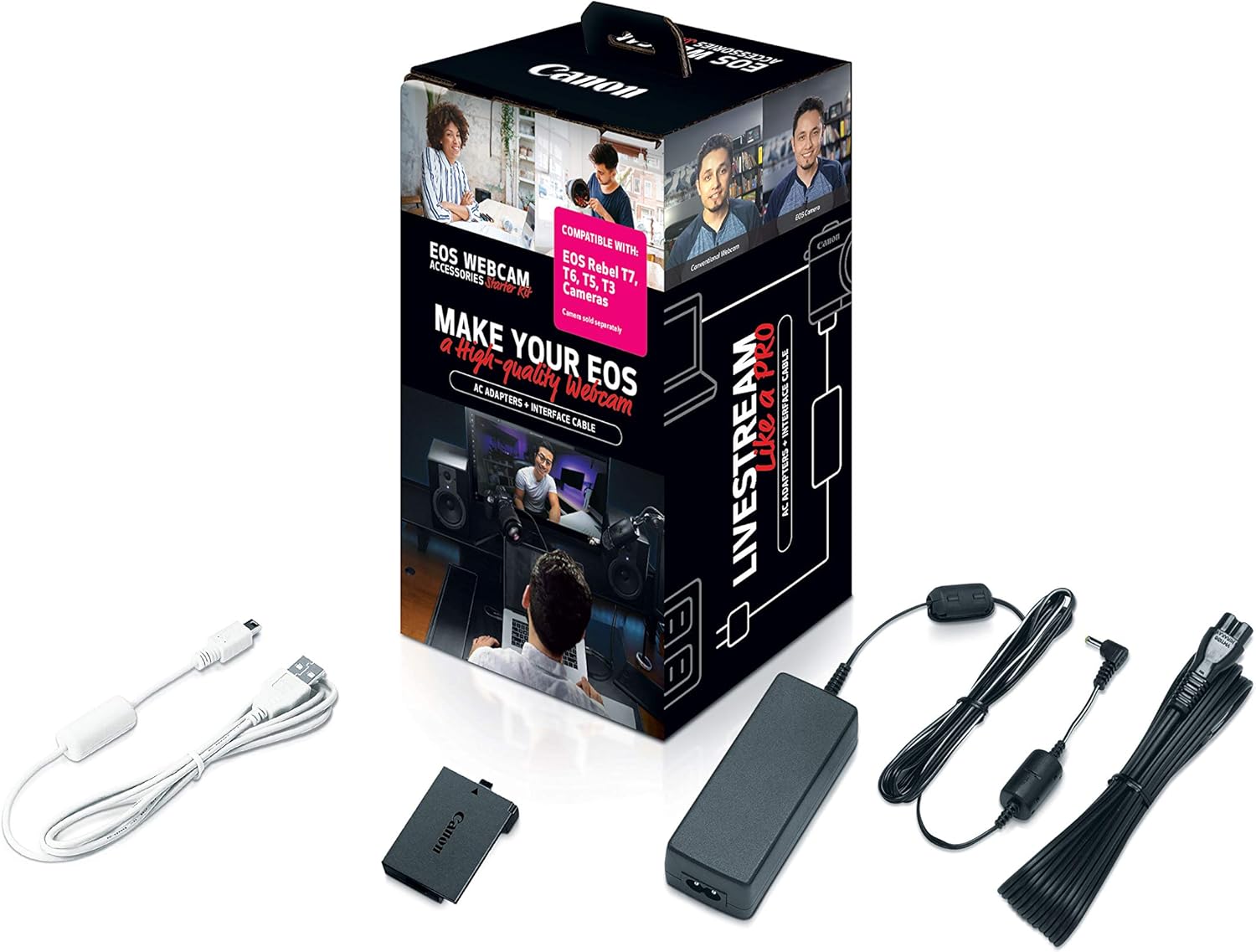 Canon Cameras & Photo:Lenses & Filters:Lenses EOS Webcam Accessories Starter Kit for Select EOS Rebel Cameras