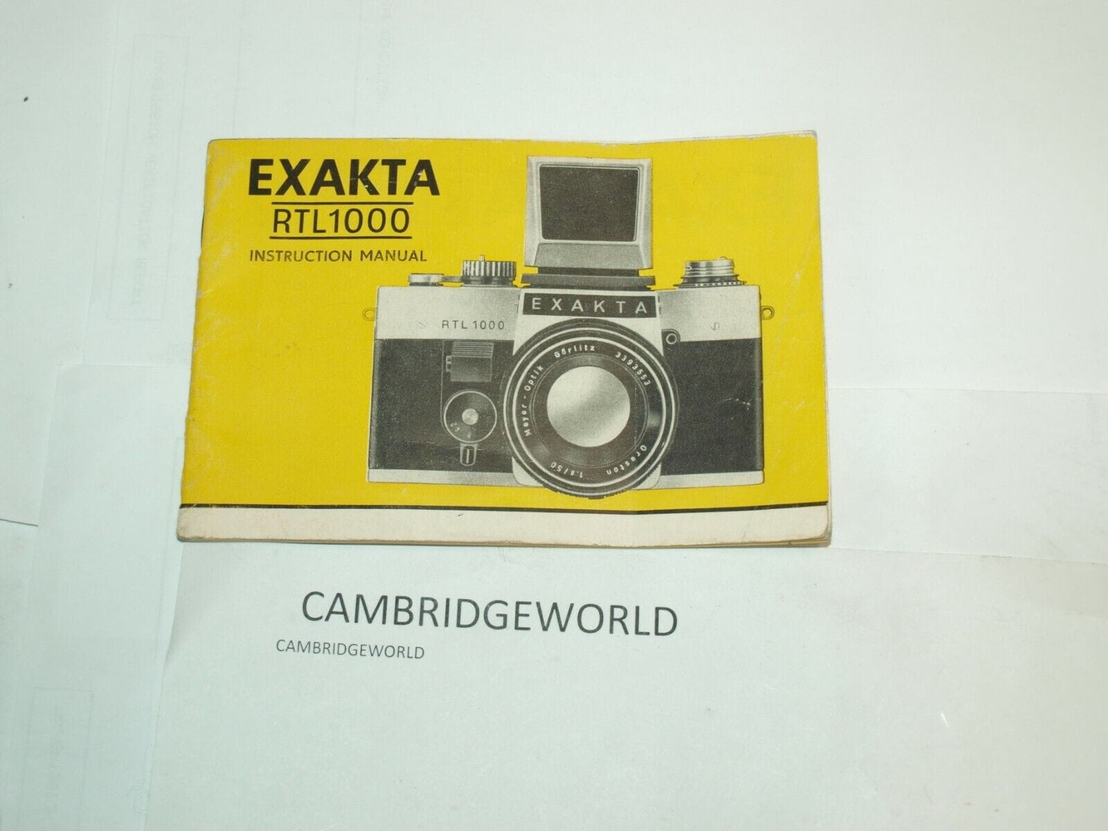 Exakta Cameras & Photo:Camera Manuals & Guides EXAKTA  RTL1000 CAMERA INSTRUCTION MANUAL GUIDE USERS BOOK NEW GENUINE ORIGINAL