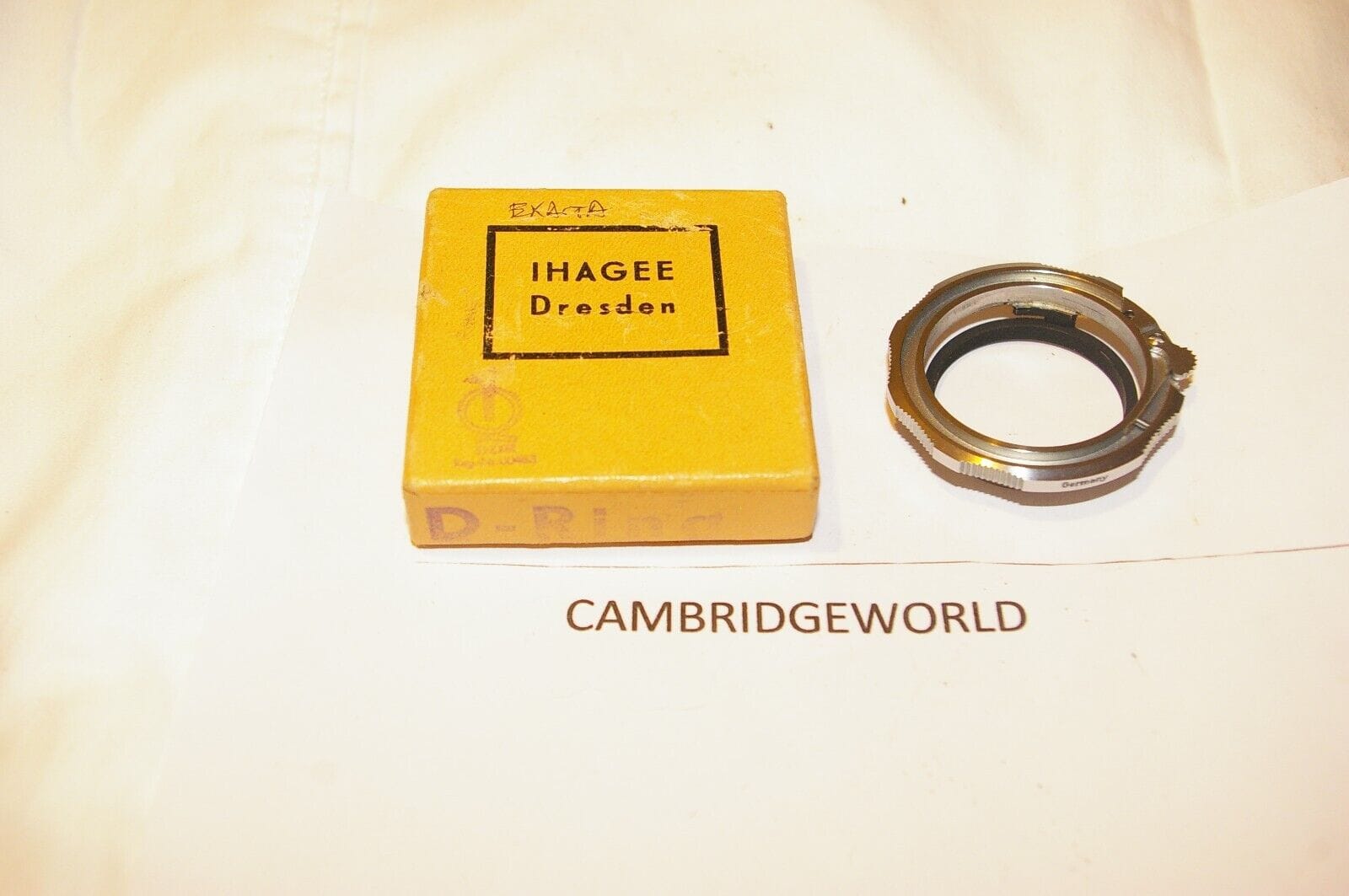 Exakta Cameras & Photo:Vintage Movie & Photography:Vintage Parts & Accessories Exakta IHAGEE DRESDEN NEW ORIGINAL METAL 2 in 1 ADAPTER in the IHAGEE BOX