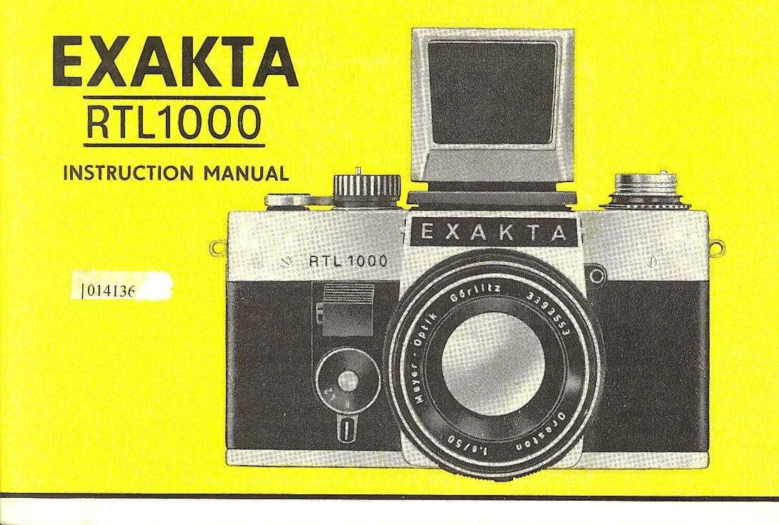 Exakta Exakta RTL 1000 ORIGINAL Instruction Manual [Paperback] Exakta